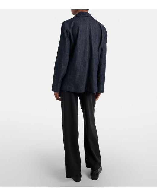 Max Mara Black Argenta Virgin Wool Crepe Wide-Leg Pants