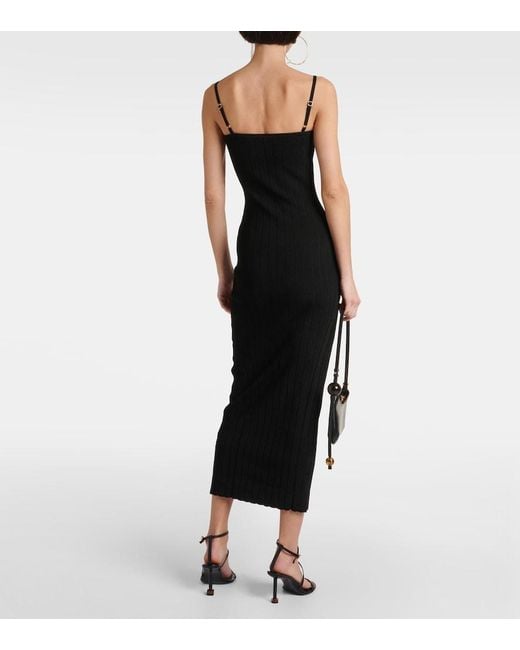 Jacquemus Black Bodycon Midi Dress La Robe Sierra