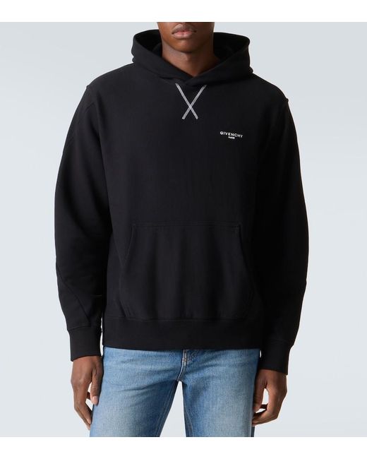 Sudadera De Jersey De Algodon Con Logo Givenchy de hombre de color Blue