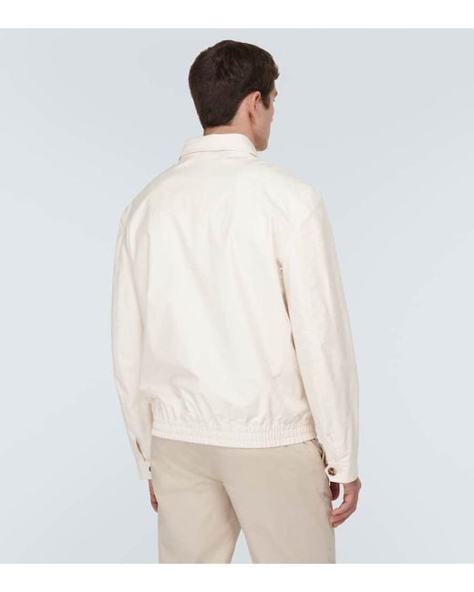 Brunello Cucinelli Natural Cotton-Blend Gabardine Blouson Jacket for men