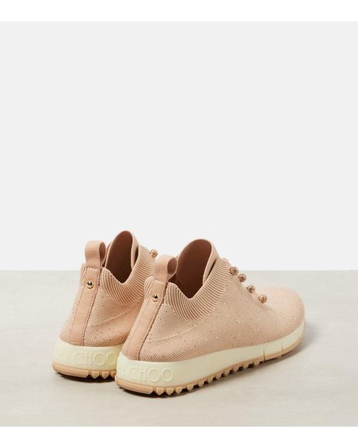 Jimmy Choo Natural Veles Embellished Sneakers