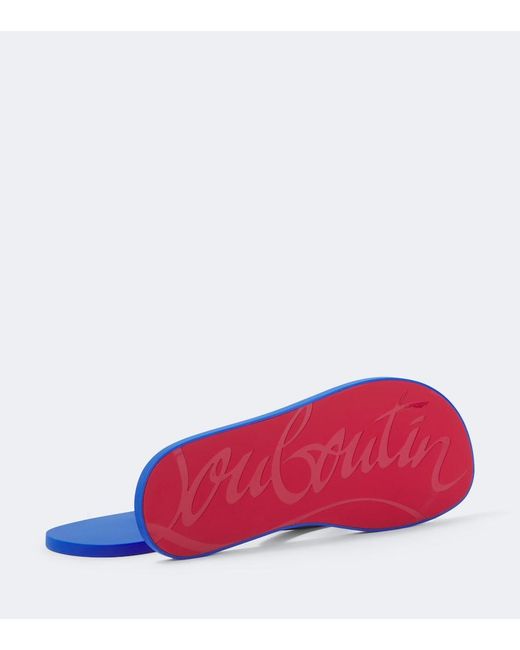 Christian Louboutin Blue Logo Thong Sandals for men