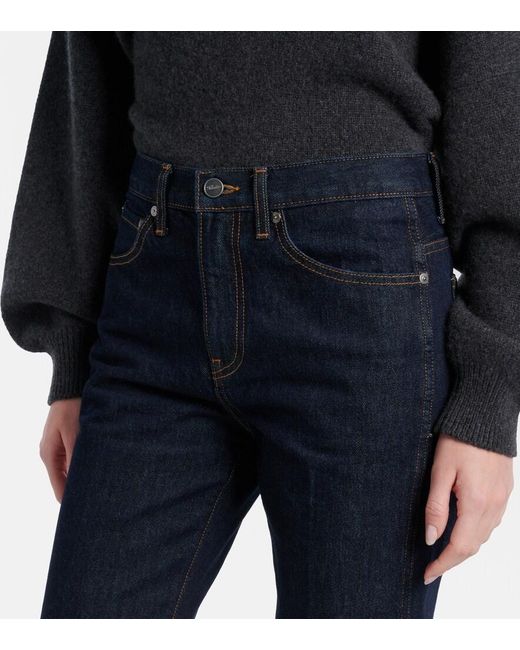 Khaite Blue Clara Flared Jeans