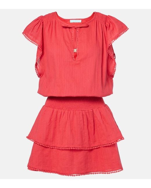 Melissa Odabash Keri Tiered Cotton Minidress