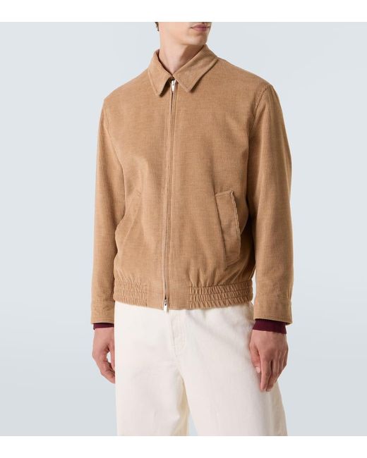 Lardini Brown Cotton And Alpaca Corduroy Jacket for men