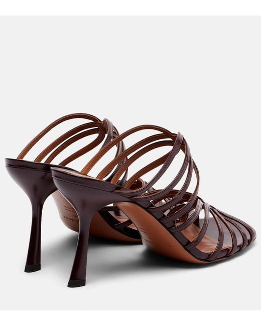 Zimmermann Brown Aura 85 Patent Leather Mules