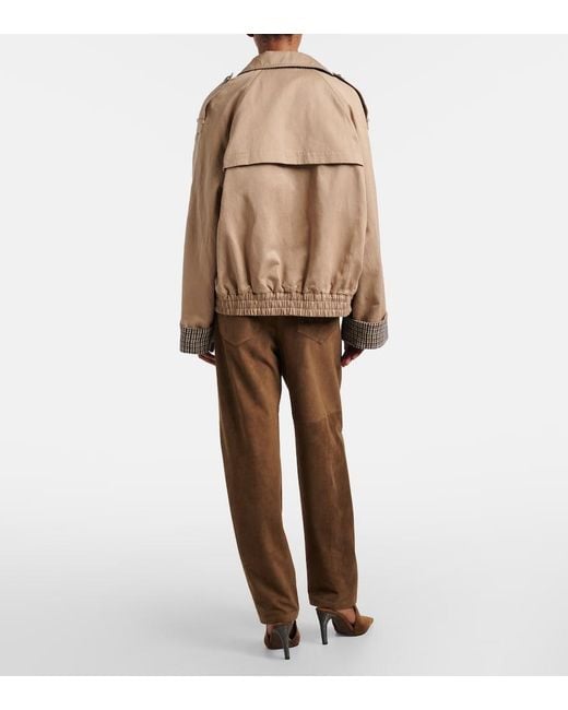 Brunello Cucinelli Brown Monili Suede Straight Pants