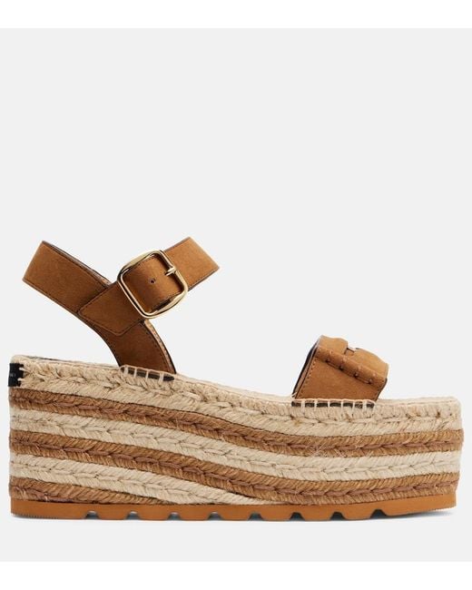 Stella McCartney Brown Espadrille Sandals