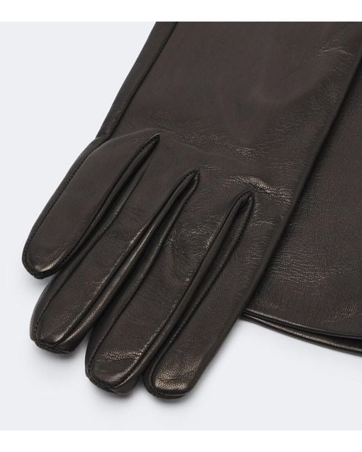 Totême Black Leather Gloves