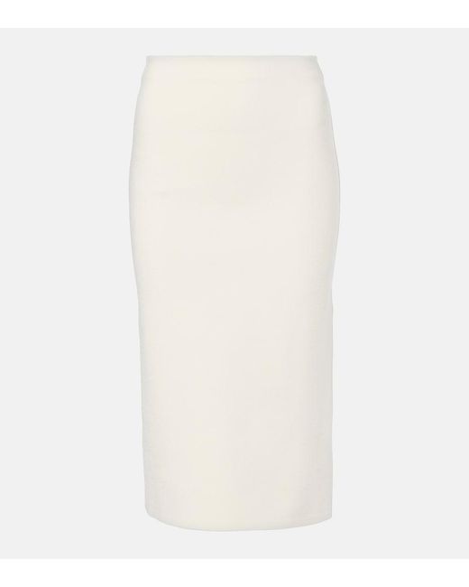 The Row White Hodette Pencil Skirt