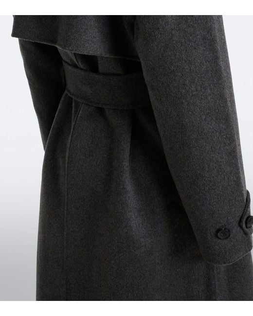 Frankie Shop Black Nikola Belted Wool And Cashmere Coat