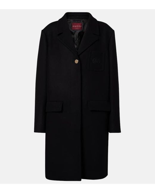 Gucci Black Oversized Wool Coat