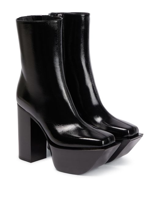 Peter Do Leather Platform Boots in Black | Lyst