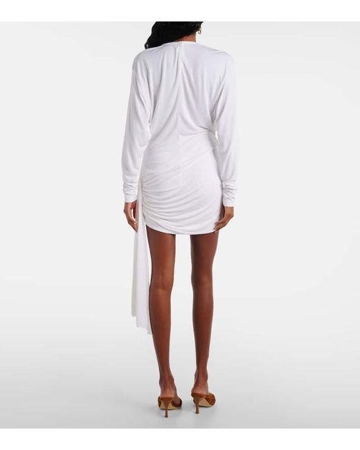 Abito Corto Side Cowl di Christopher Esber in White