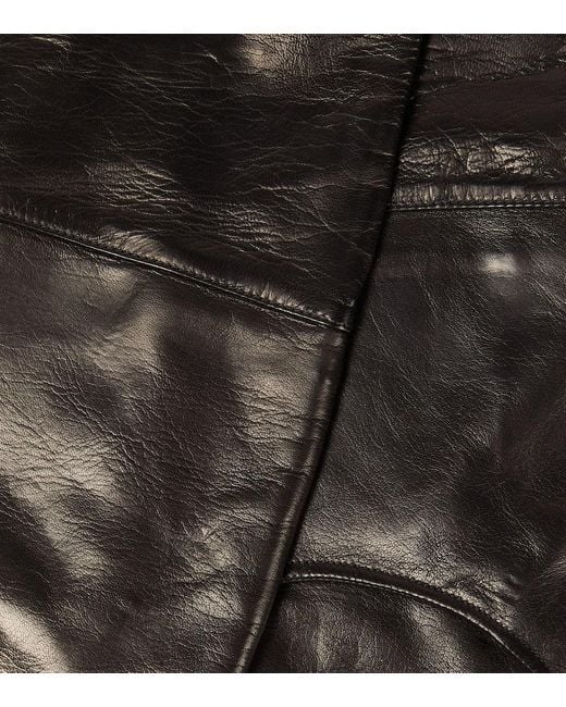 Jil Sander Black Handschuhe Aus Leder