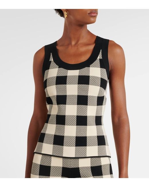 Posse Black Pippa Checked Tank Top