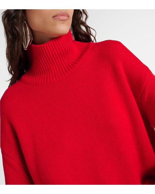 Lisa Yang Red Fleur Cashmere Sweater