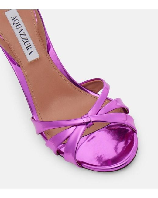Aquazzura Pink Tati 85 Slingback Sandals