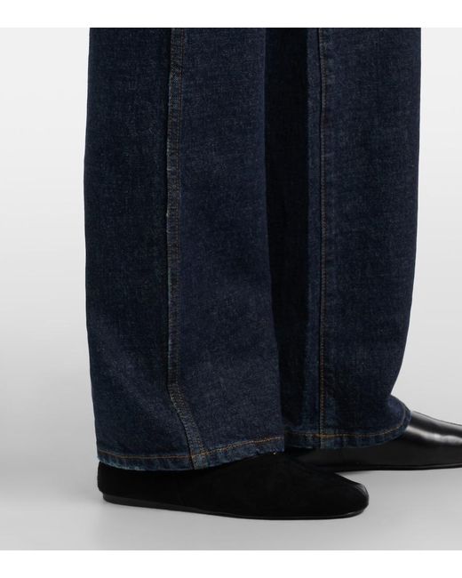 Khaite Blue Danielle High-Rise Straight Jeans