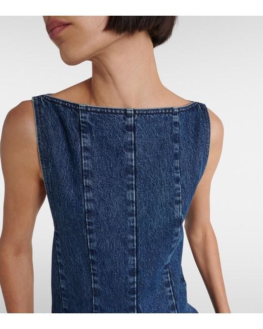 Khaite Blue Mags Denim Minidress
