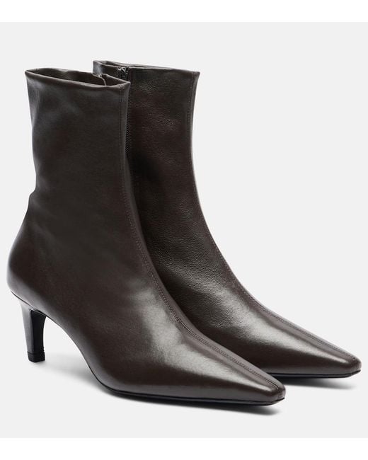 Jude Black Cave Leather Ankle Boots