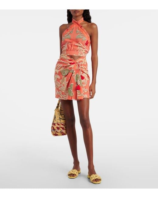 Top Cropped Suma di Poupette in Orange