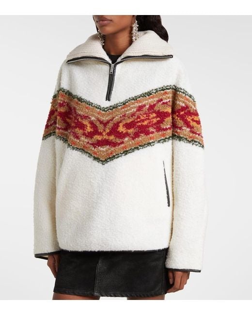 Isabel Marant White Pullover Marner Aus Fleece
