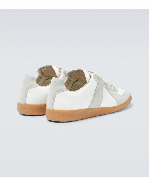 Maison Margiela Multicolor Replica Leather And Suede Sneakers for men