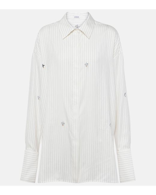 Loewe White X Suna Fujita Silk And Cotton Fil Coupe Shirt