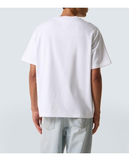 Bottega Veneta White Printed Cotton Jersey T-Shirt for men