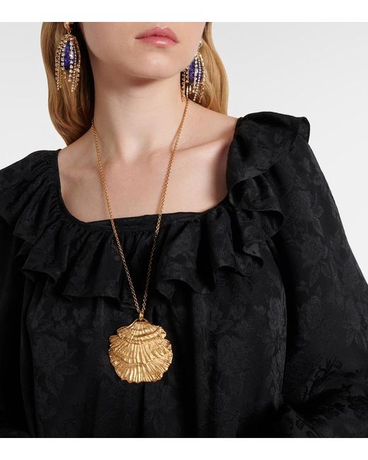 Chloé Black Ruffled Jacquard Silk Minidress