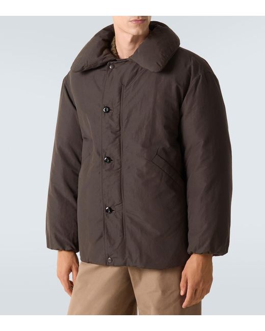 Lemaire Brown Oversized Down Jacket for men