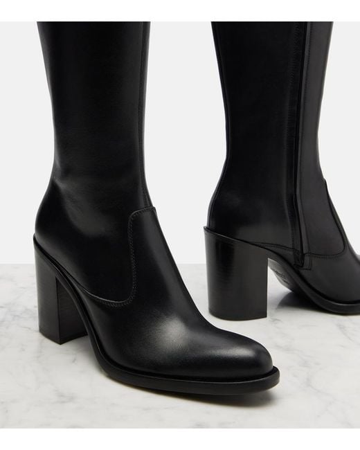 Chloé Black Phoenix 90 Leather Knee-High Boots