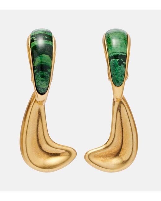 Khaite Metallic Cyclone 18Kt-Plated Drop Earrings
