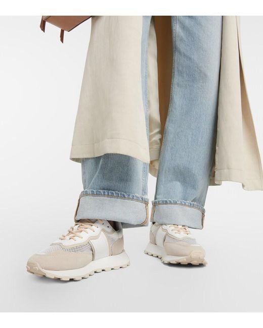 Tod's White Sportiva Run Leather Sneakers