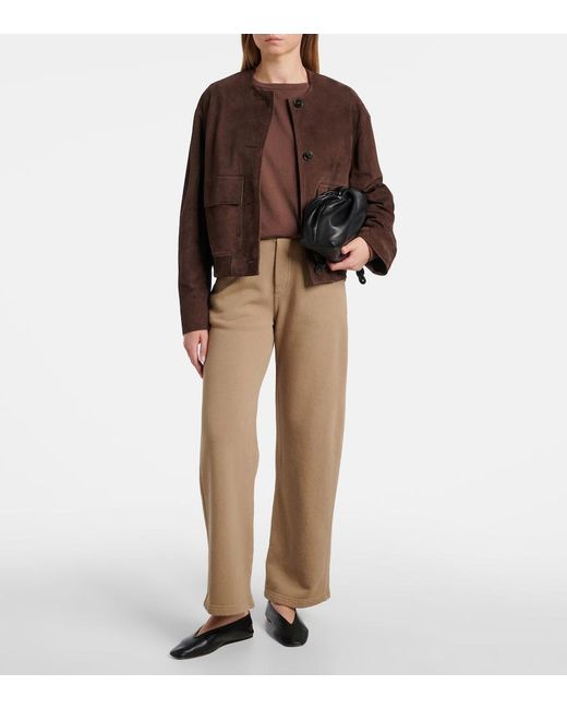 Nili Lotan Brown Susana Cotton Jersey T-Shirt