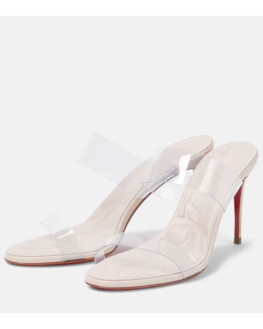 Christian Louboutin White Just Loubi 85 Pvc Sandals