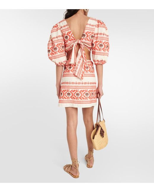 Johanna Ortiz Multicolor Valle Sagrado Embroidered Minidress