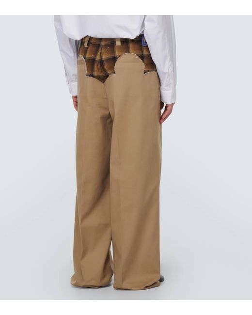 X Pendleton pantalones anchos plisados Maison Margiela de hombre de color Natural