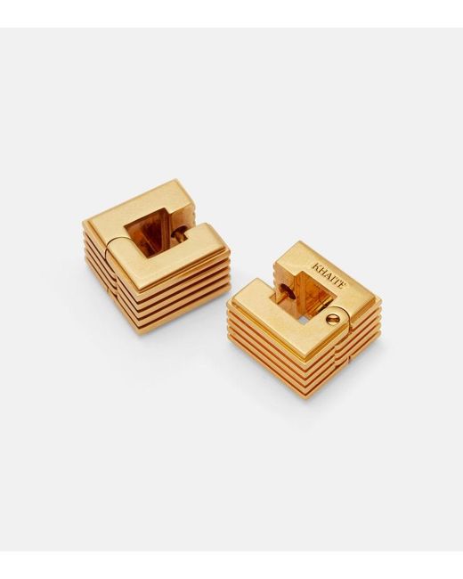 Khaite White Empire 18Kt-Plated Earrings