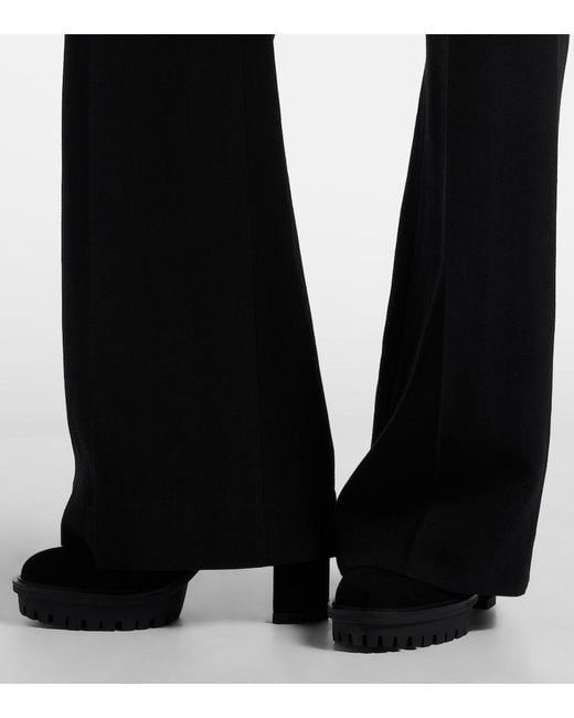 Gianvito Rossi Black Barry Suede Platform Ankle Boots