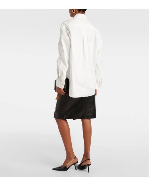 Camicia in popeline di cotone di Saint Laurent in White