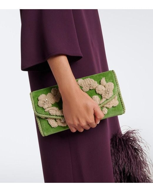 Valentino Purple Cady Couture Feather-Trimmed Gown