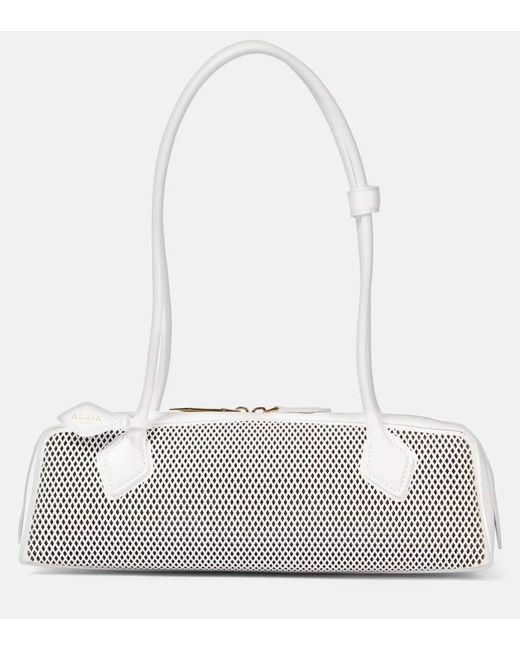 Alaïa White Schultertasche Le Teckel Medium Aus Leder