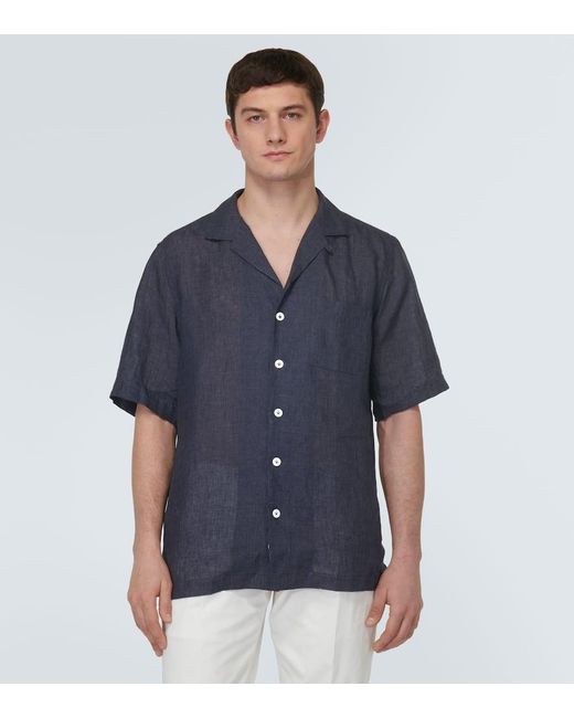 Camisa De Lino Lardini de hombre de color Blue