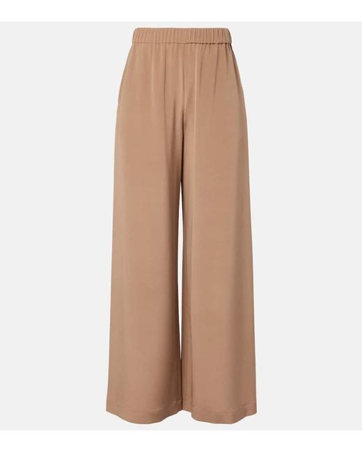 Max Mara Brown Weite Hose Bonn Aus Einem Seidengemisch