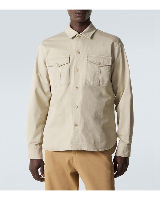 Moncler Natural Cotton Gabardine Shirt for men