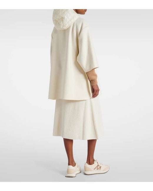 Moncler White Logo Wool-Blend Jacket