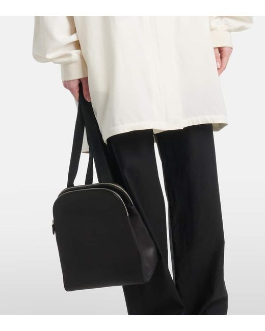 The Row Black Leather Backpack