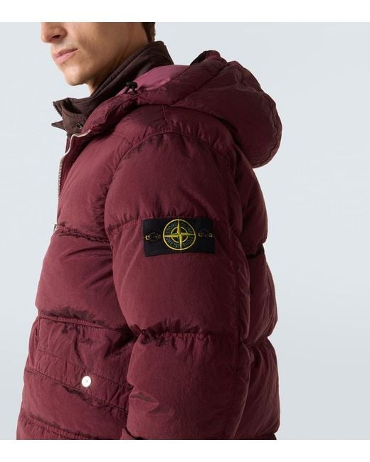 Stone Island Red Compass Down Jacket for men